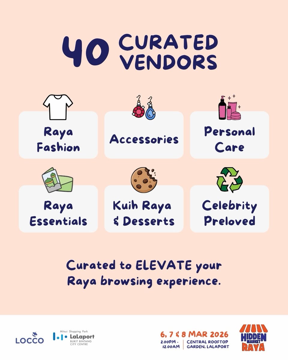 Vibrant Raya bazaar atmosphere at night