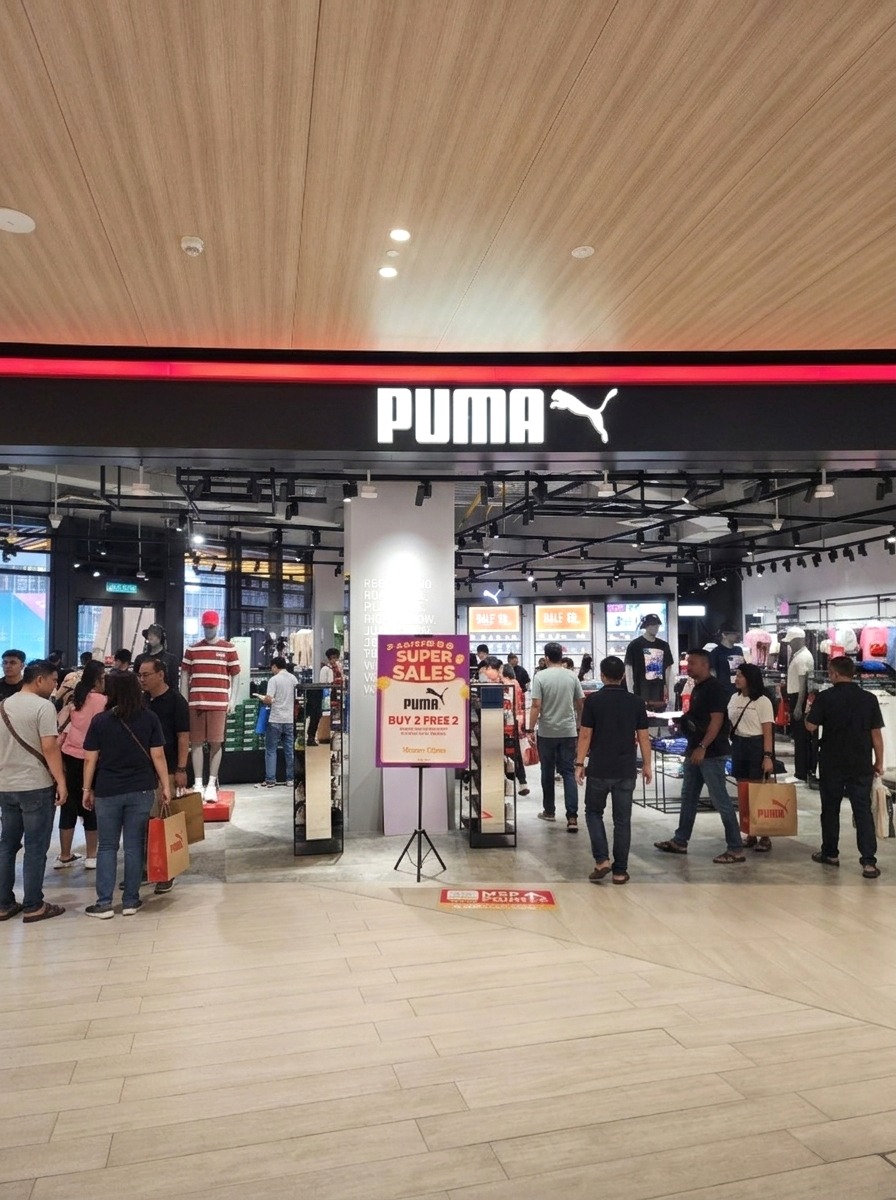 Excited shoppers participating in the Lucky Dip