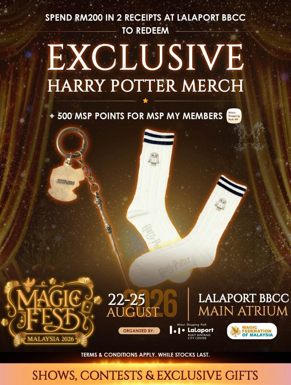 Harry Potter merchandise redemption at Magic Fest Malaysia 2026