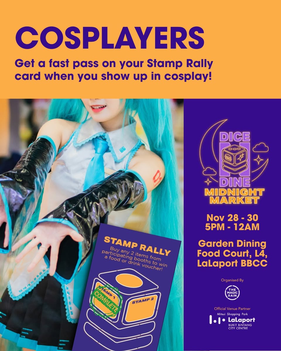 Promotional image for Dice N Dine Midnight Market