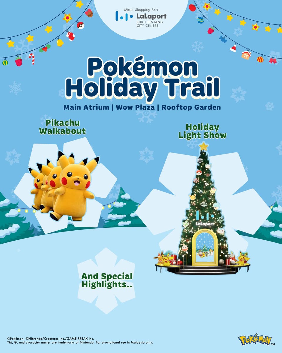 Exclusive Pokémon merchandise available at the holiday event