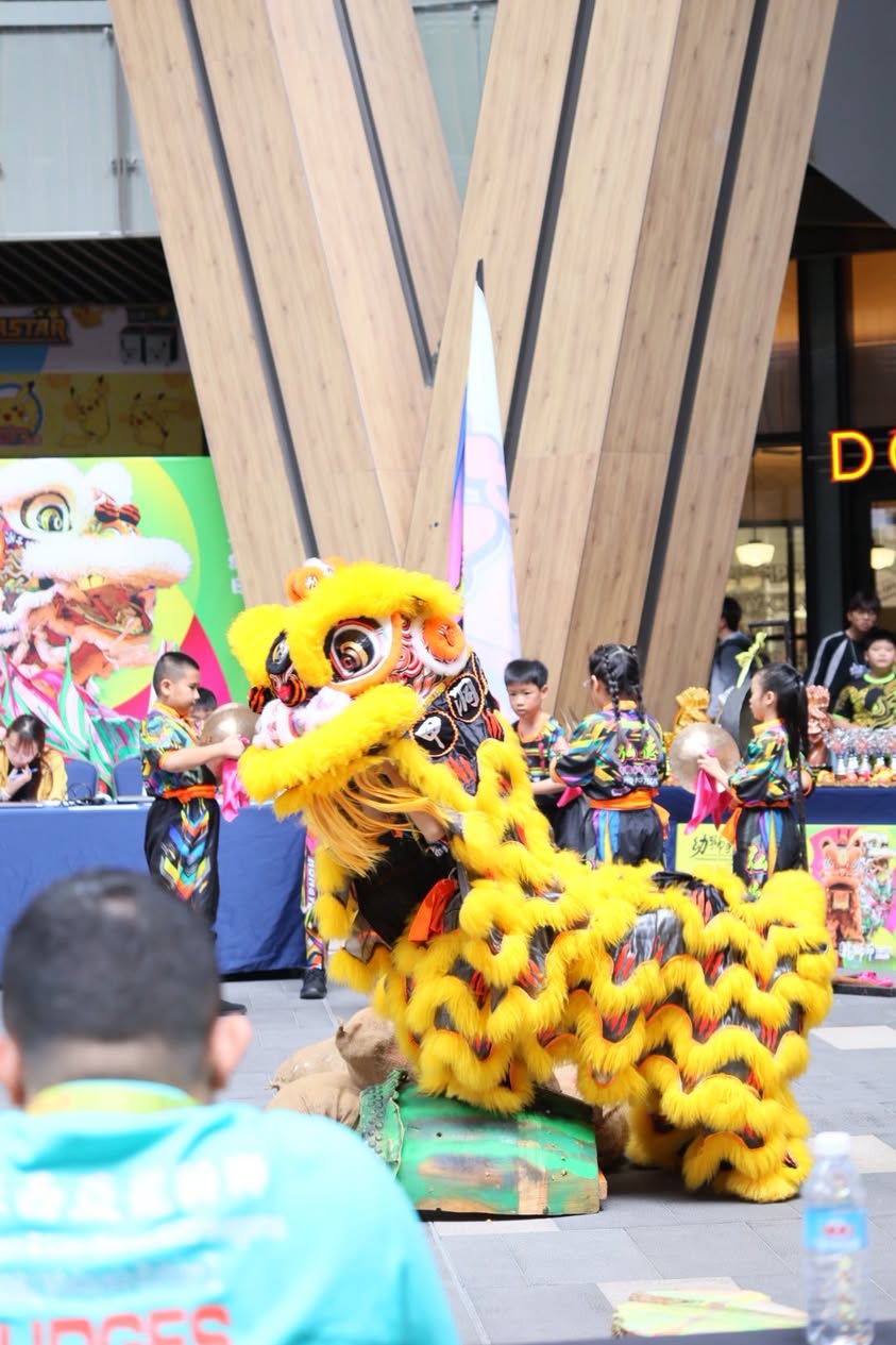 Families enjoying the cultural festivities at LaLaport