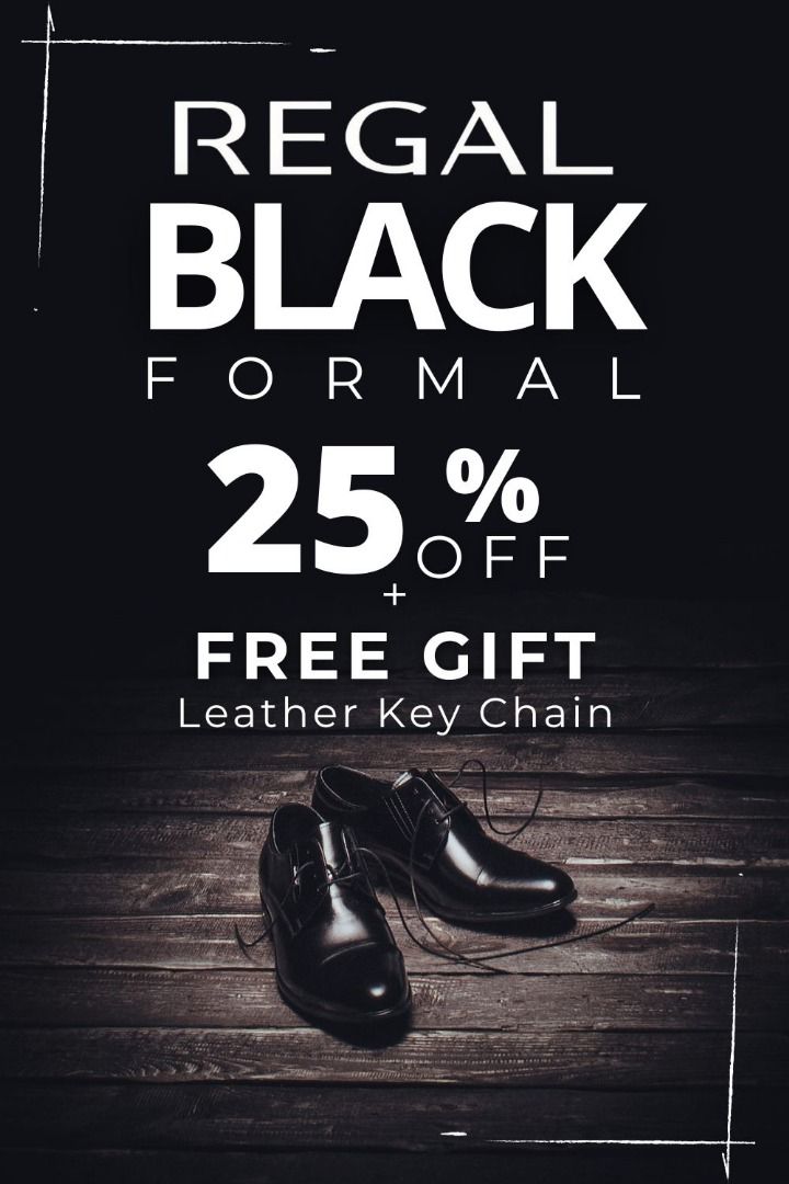 A stylish man in a black formal suit from the Regal collection.