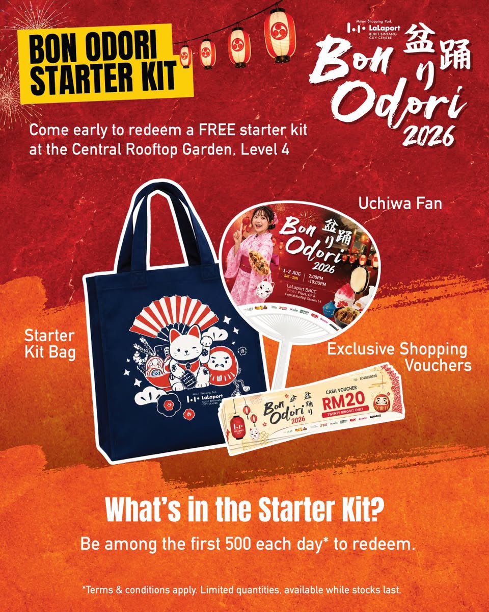 Bon Odori Starter Kit with tote bag and Uchiwa fan