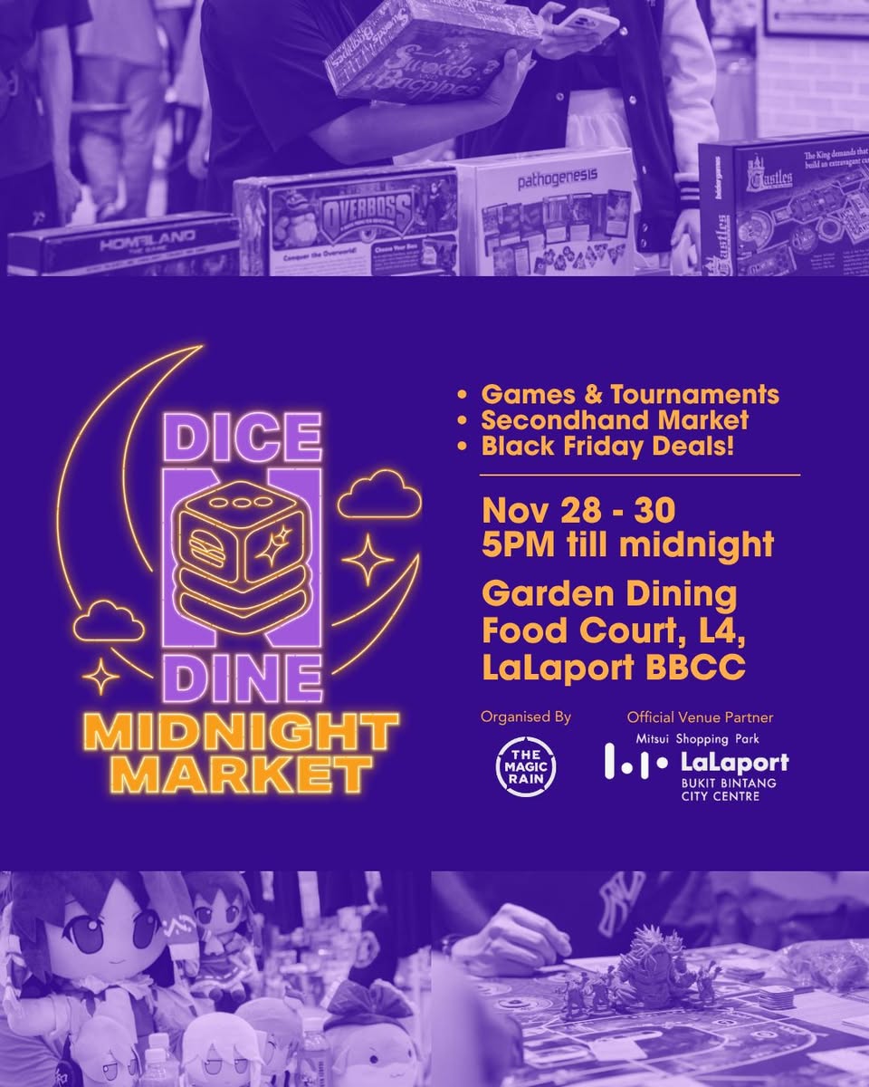 Promotional image for Dice N Dine Midnight Market