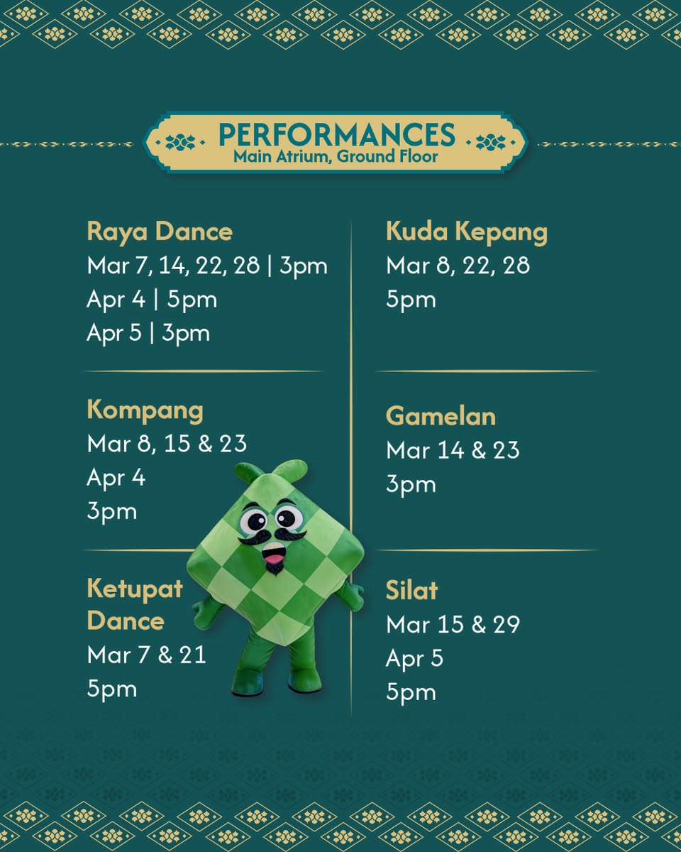 Traditional cultural performance during Aidilfitri