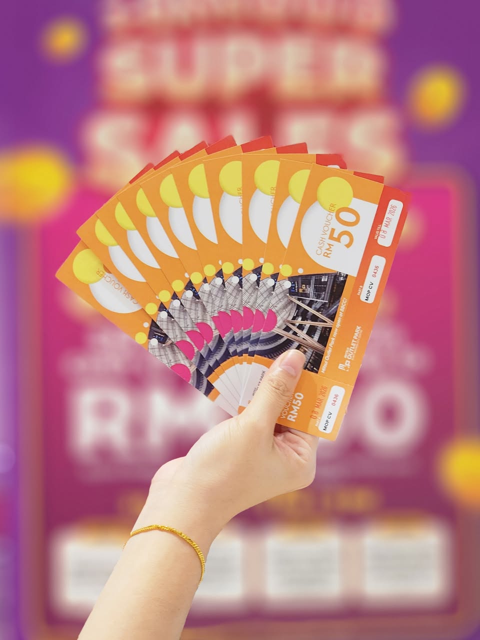 Shoppers participating in the grand finale lucky dip