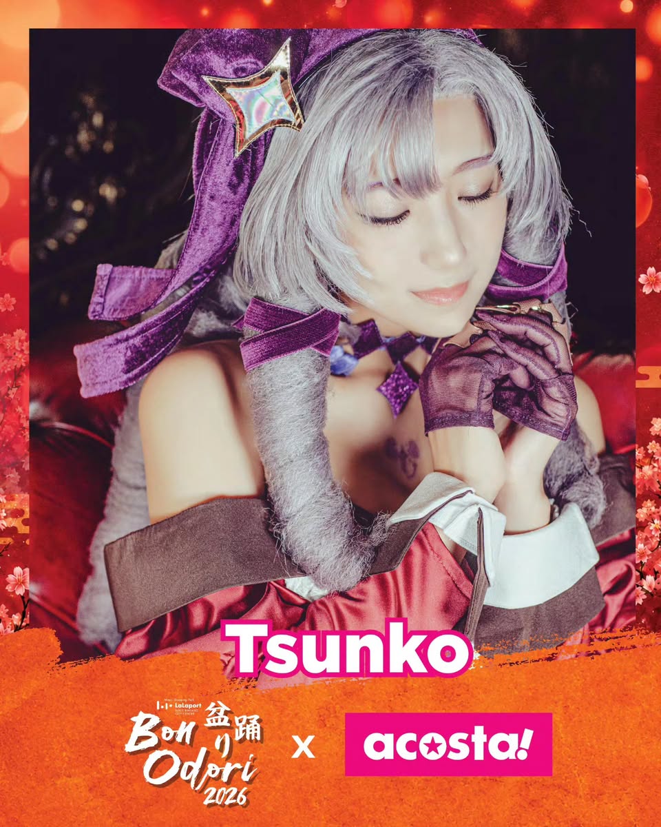Tsunko cosplay performer for Bon Odori 2026 at LaLaport BBCC