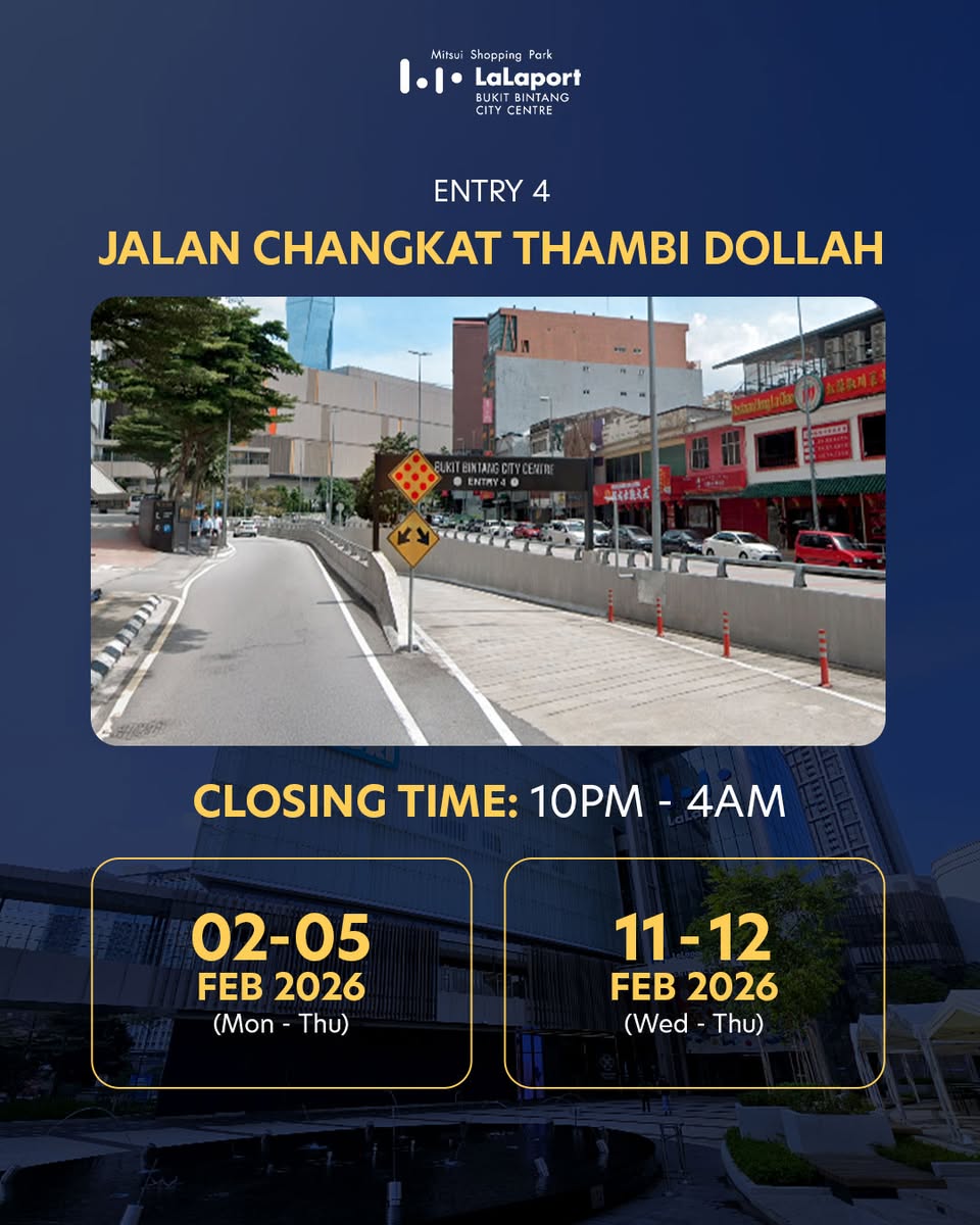 Map showing Entry 4 and Entry 5 road closures
