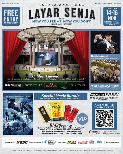 Promotional image for the Layar Senja outdoor cinema event