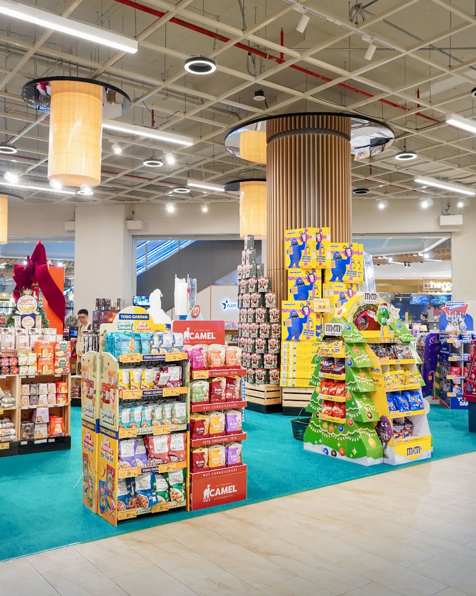 Shoppers enjoying the vibrant atmosphere at Jaya Grocer's Christmas Fair