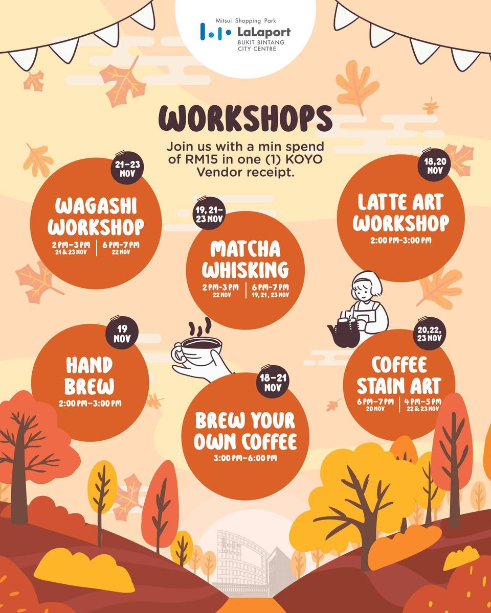 A vibrant scene from LaLaport Coffee Fest Koyō Edition