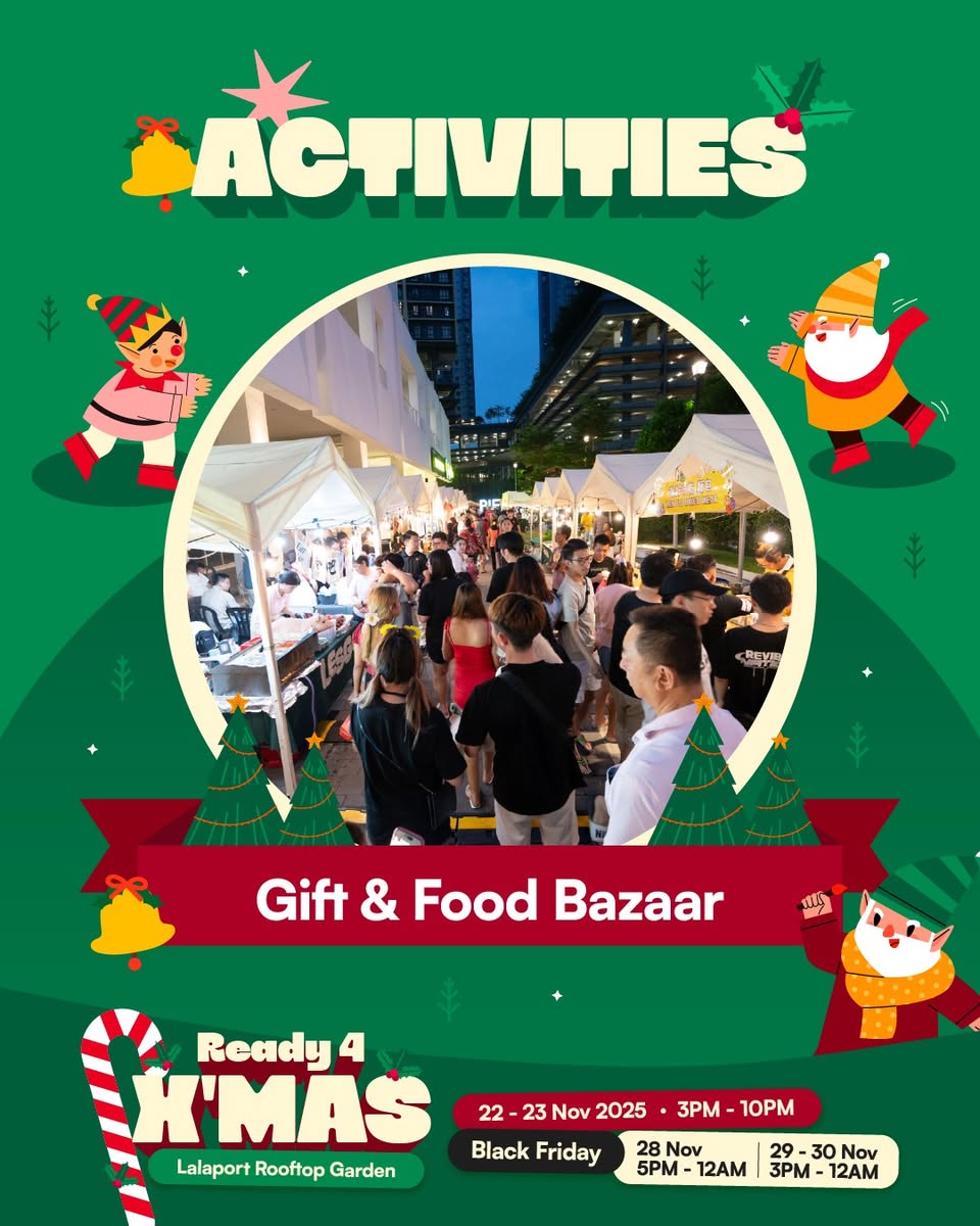 Visitors enjoying the Christmas Gift and Food Bazaar