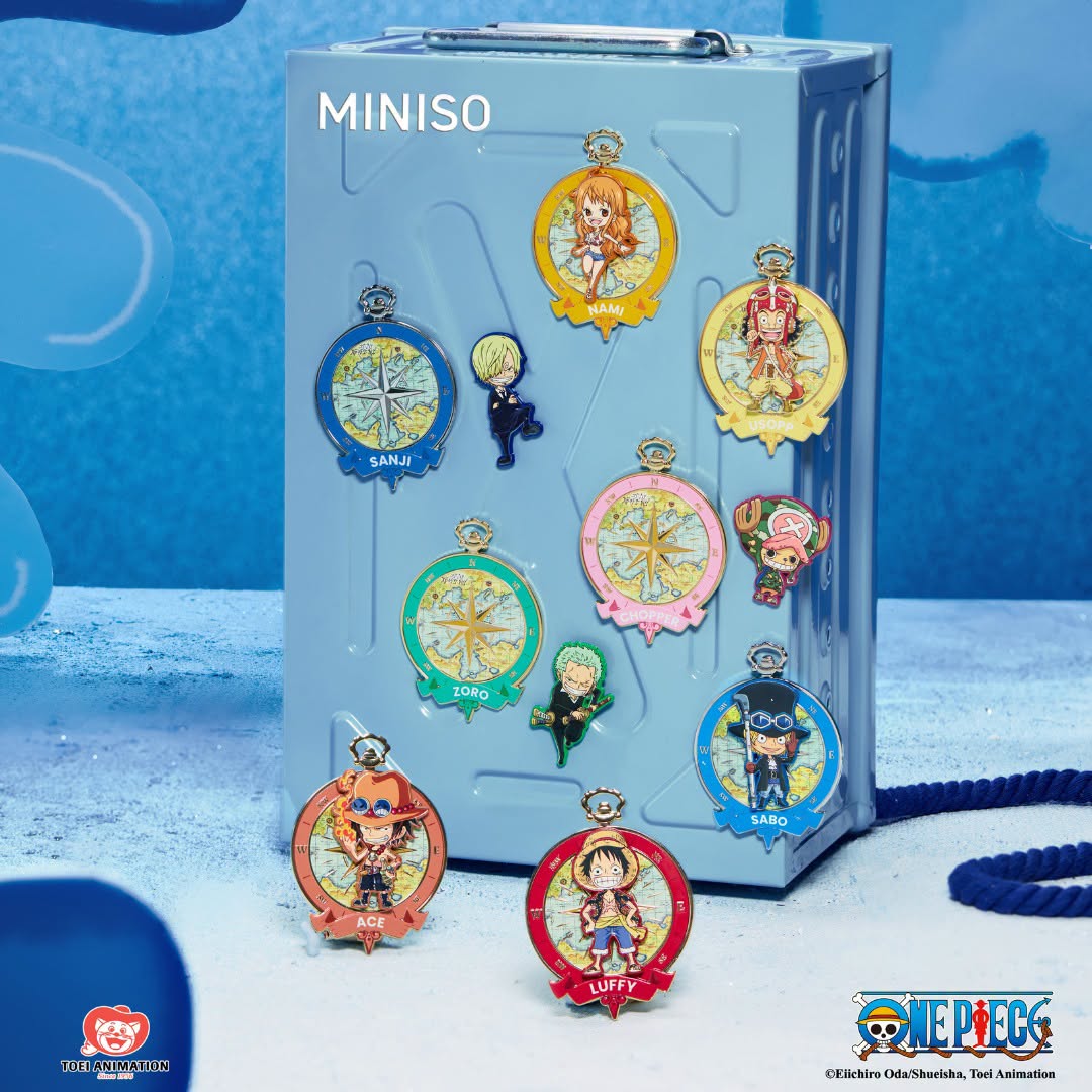 One Piece compass keychains at MINISO