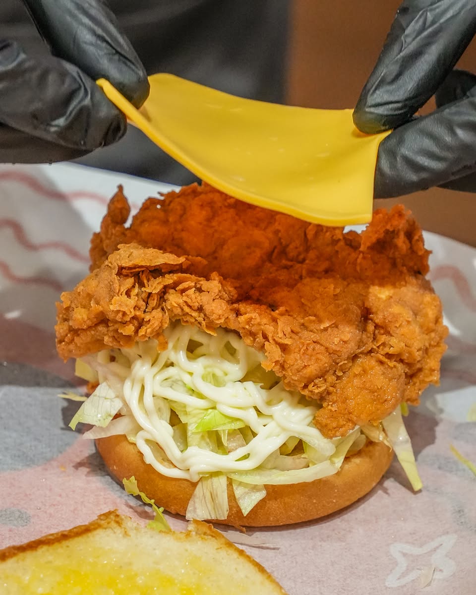 A delicious Malaysian-style burger from Stack'd