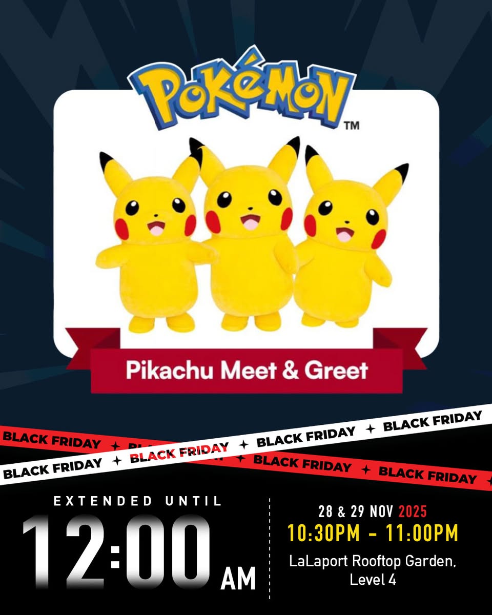 Festive scene at LaLaport's Black Friday Rooftop Bazaar.