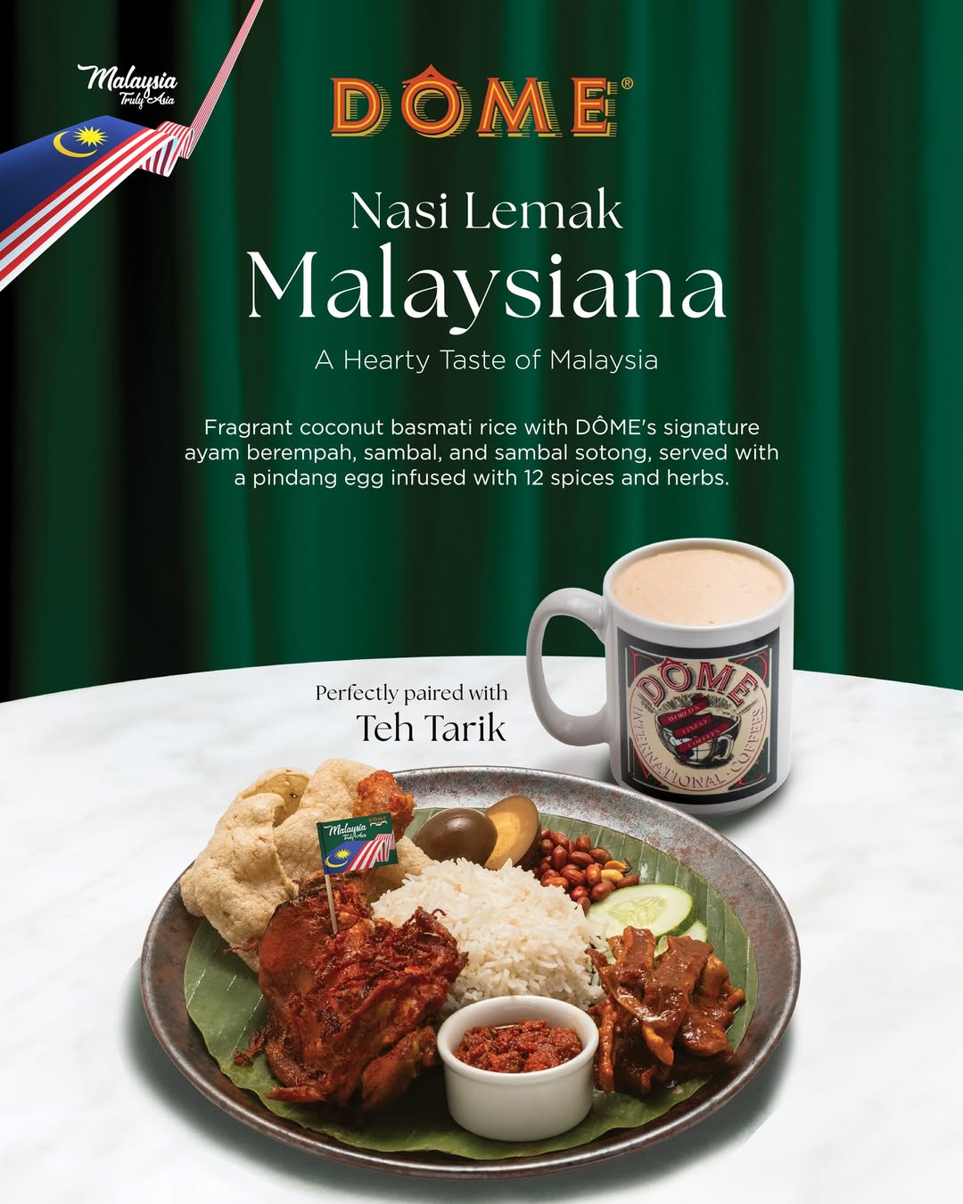 DÔME Café Nasi Lemak Malaysiana presentation