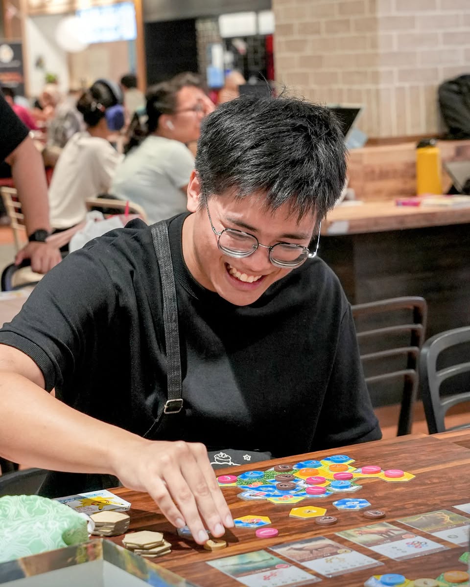 Participants showing off their completed stamp rally cards