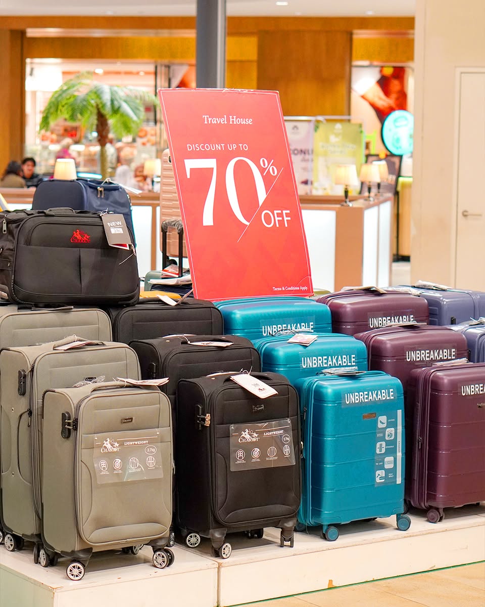 Close-up of travel gear details