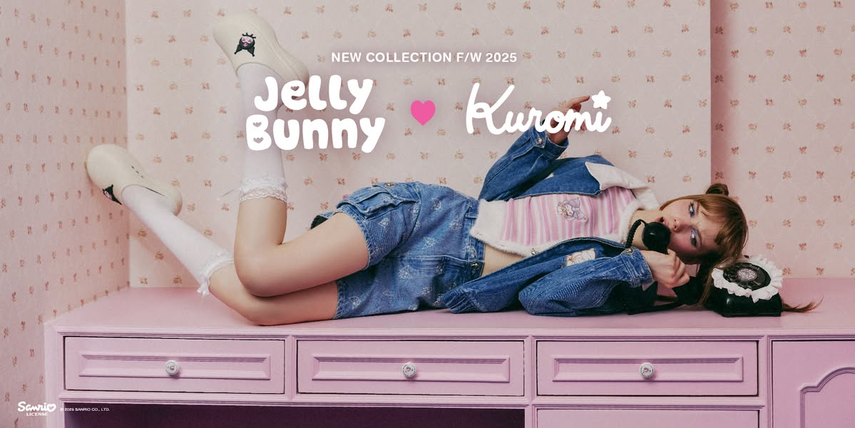 Promotional image for Jelly Bunny x Kuromi launch