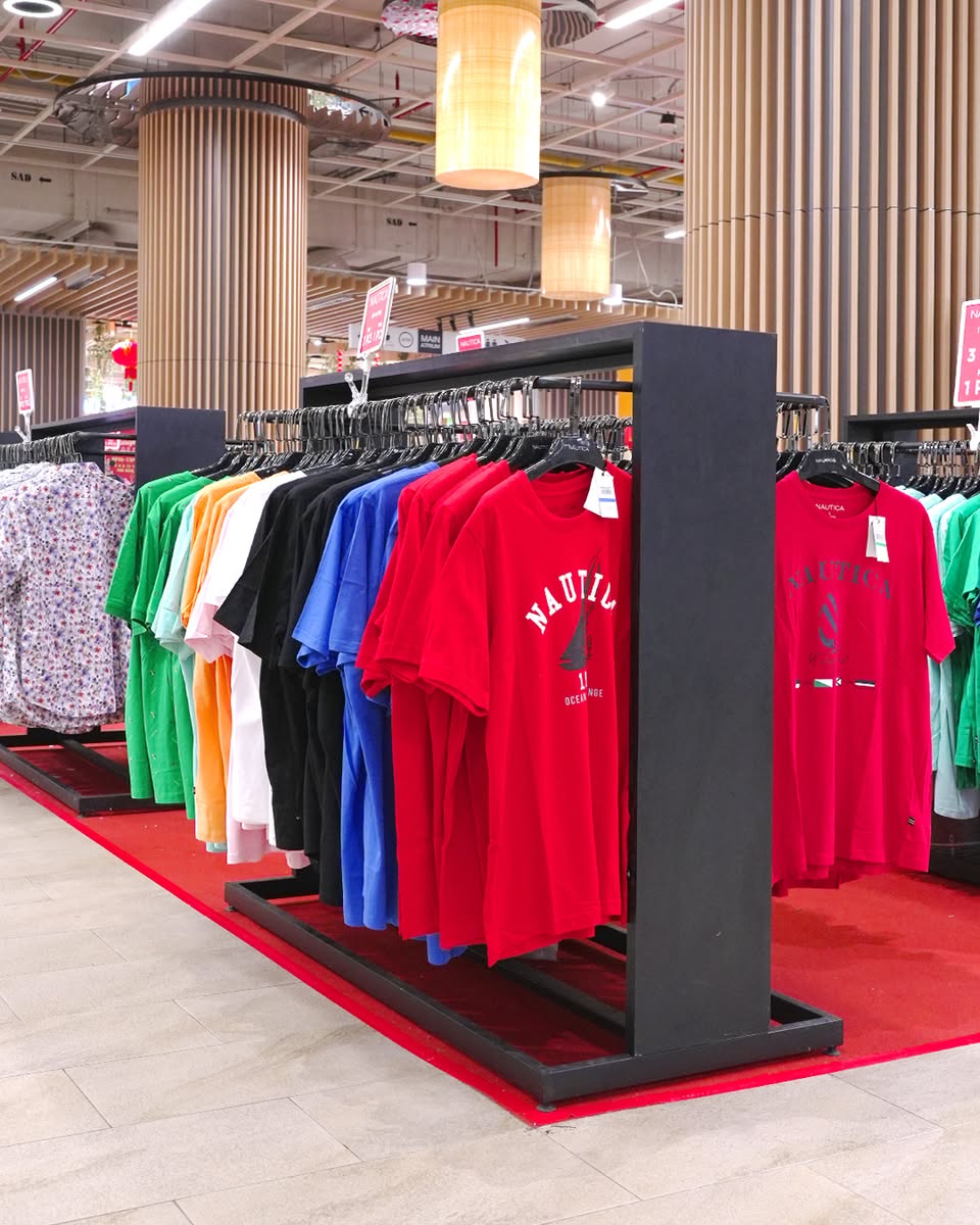 Nautica promotional display for the Buy 3 Get 1 Free offer