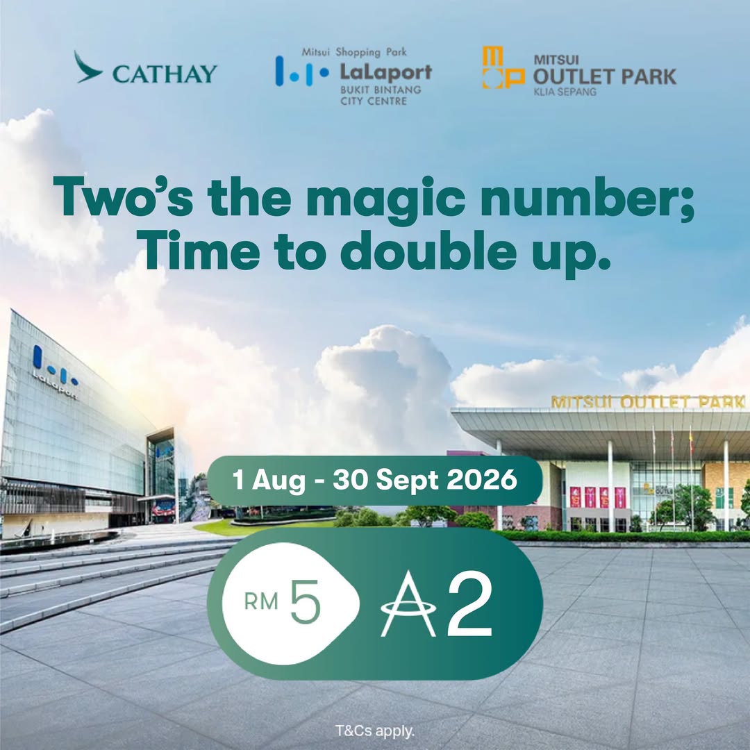 Cathay Double Asia Miles promotion at LaLaport BBCC