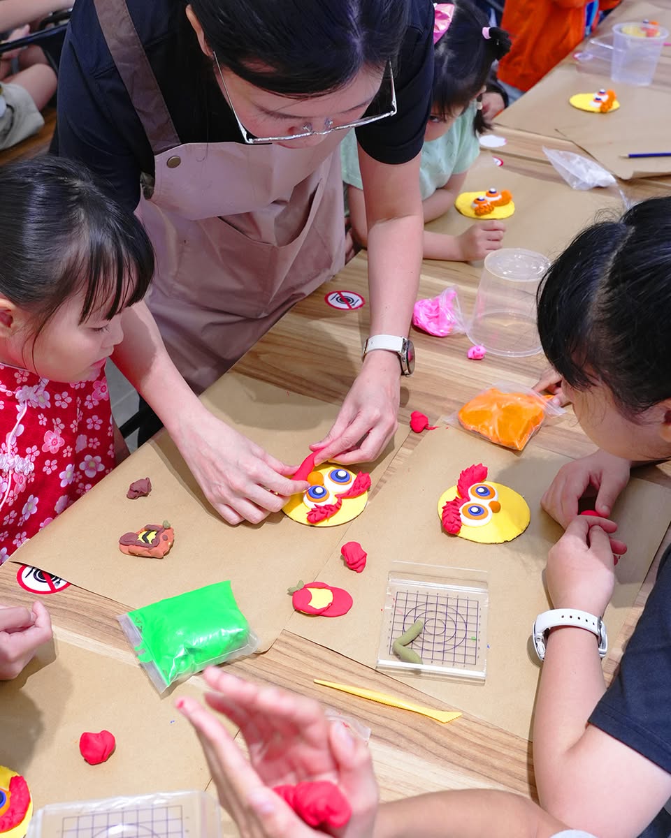 Handcrafted lion head keychains from the previous session