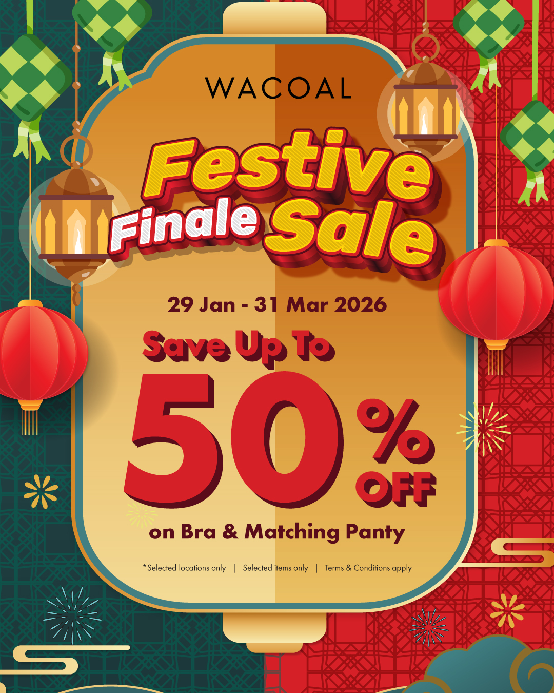 Wacoal Festive Finale Sale collection featuring elegant lace designs