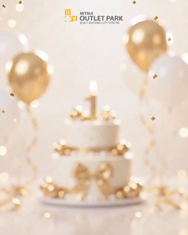 Mitsui Outlet Park BBCC first birthday celebration cake