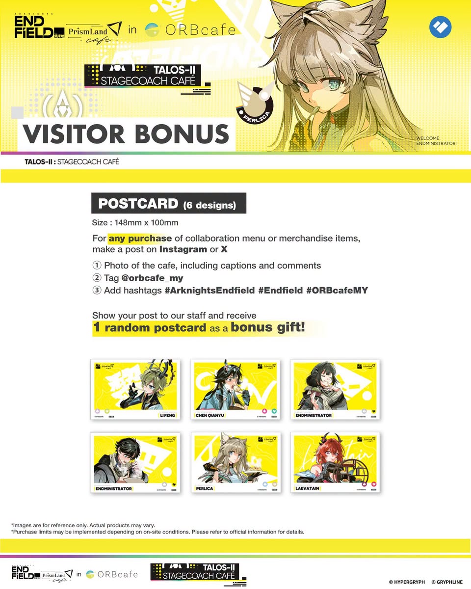 TALOS-II Stagecoach Cafe visitor bonus postcard giveaway mechanics