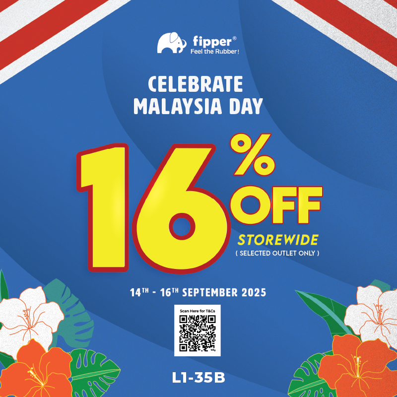 Fipper slippers promotion for Malaysia Day celebration