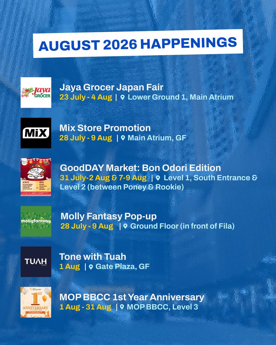 August 2026 promotions and pop-ups at LaLaport BBCC