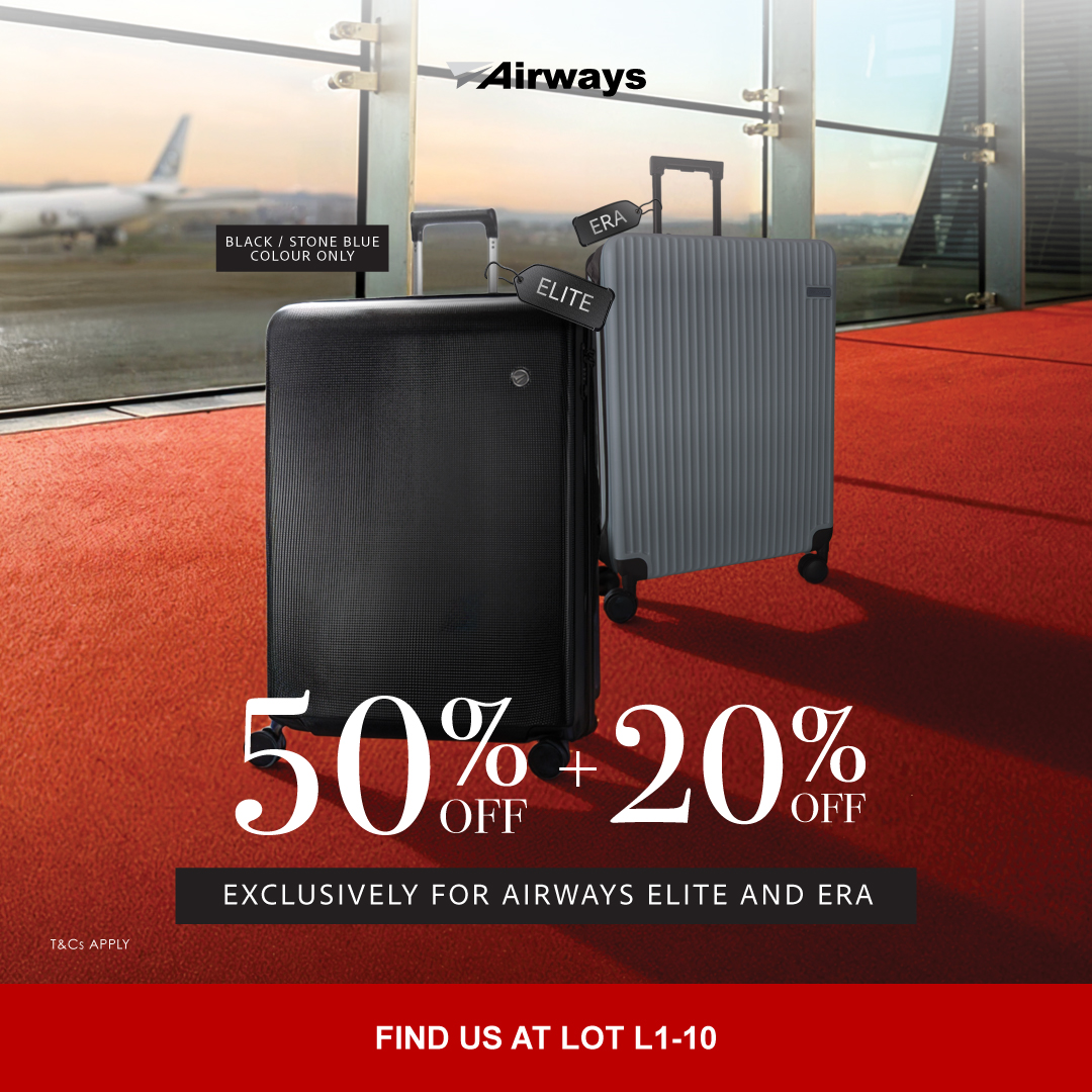 Stylish Airways Elite and Era luggage ready for travel