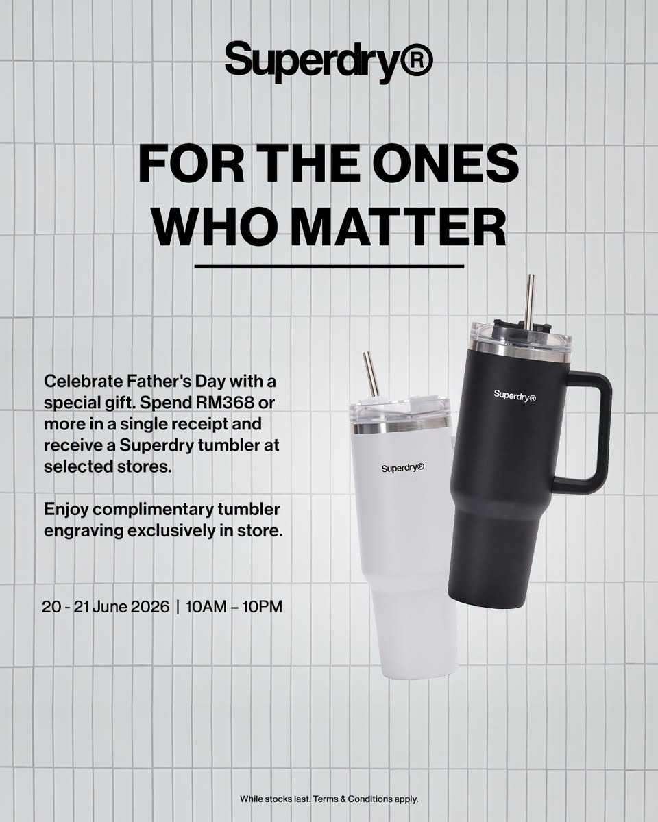 Superdry exclusive tumbler promotion at LaLaport BBCC