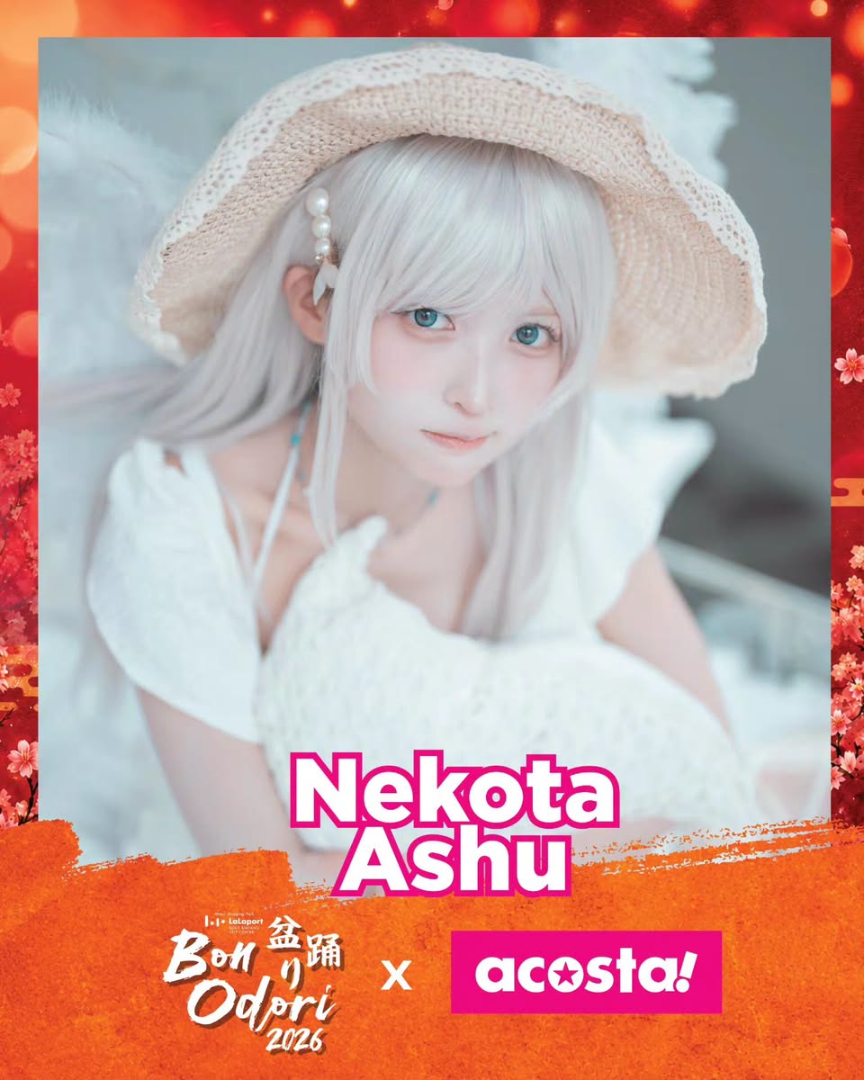 Nekota Ashu cosplay performer for Bon Odori 2026 at LaLaport BBCC