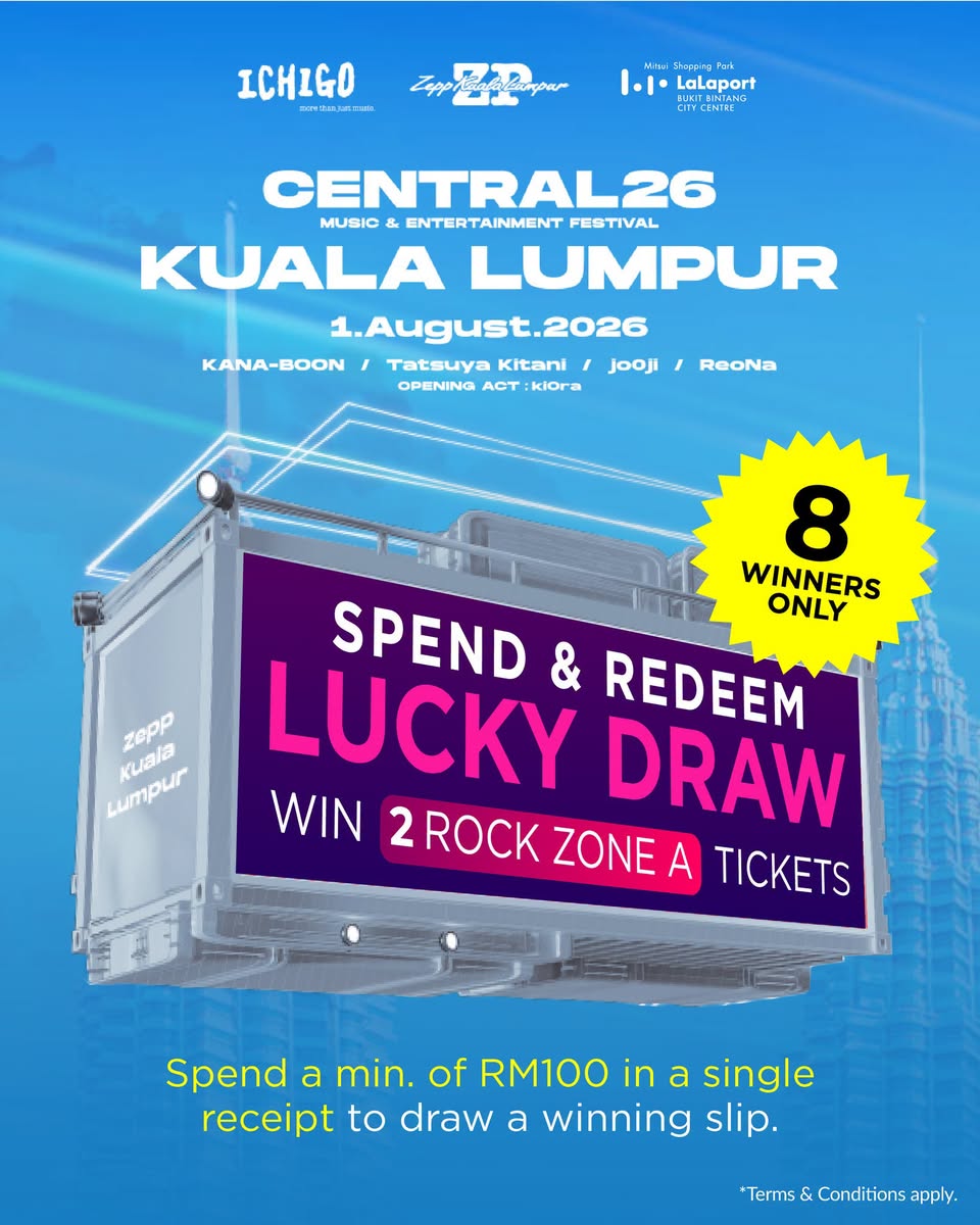 CENTRAL26 Music and Entertainment Festival lucky draw at LaLaport BBCC