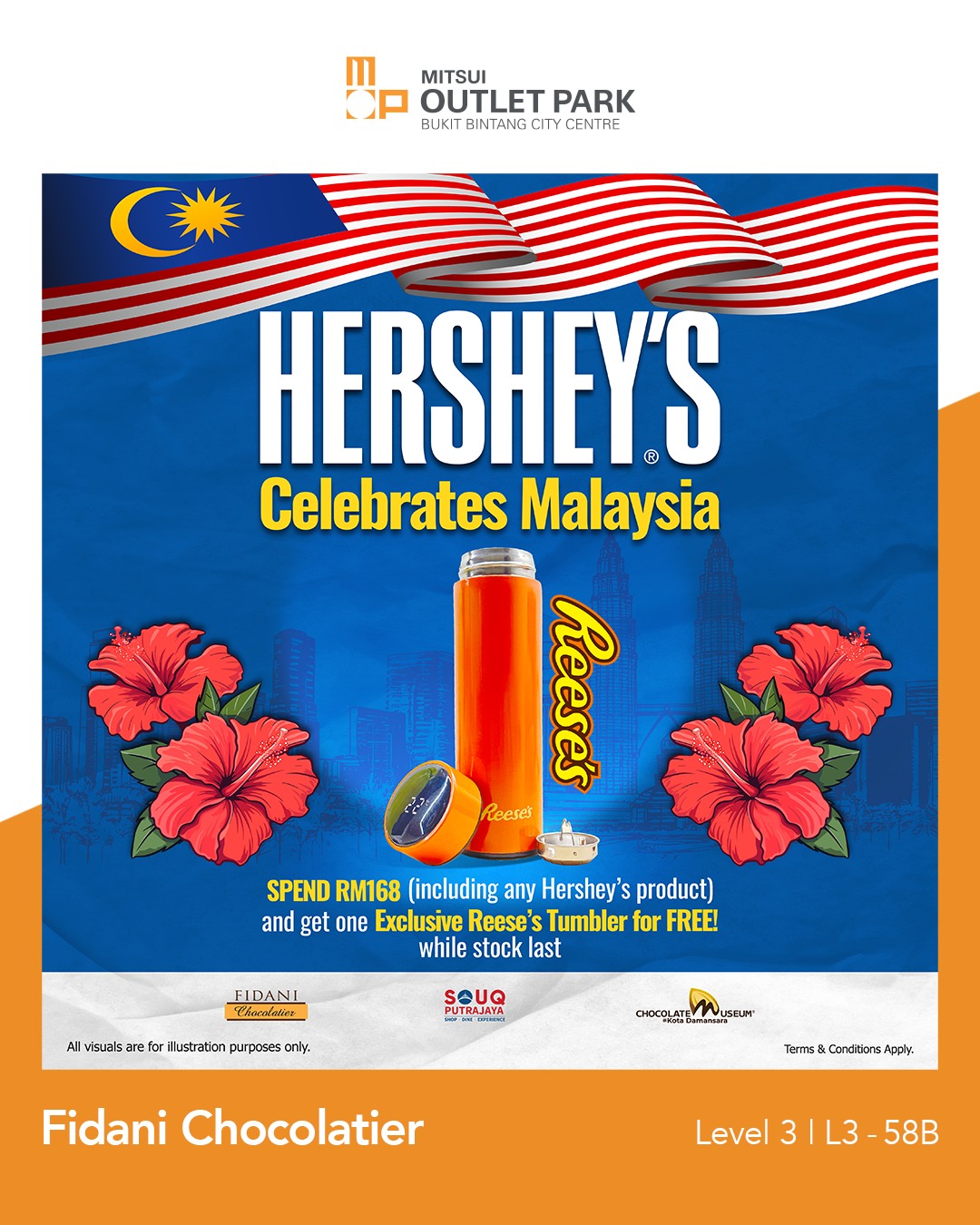 Exclusive Hershey's tumbler offered during a 'Celebrate Malaysia' promotion