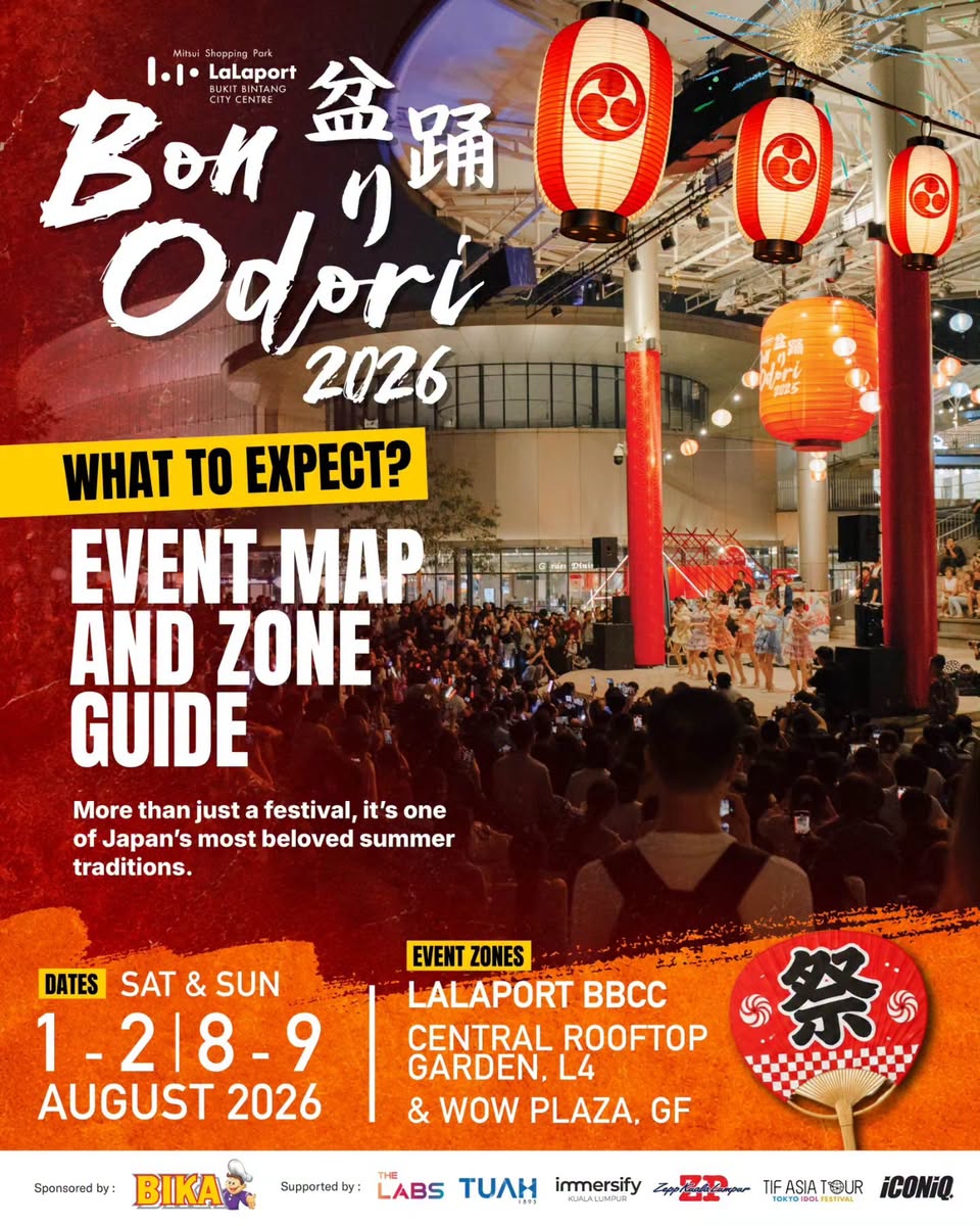 Bon Odori 2026 event map at LaLaport BBCC