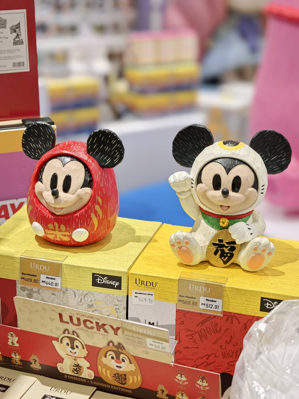 Disney Mickey collectibles at Sheldonet pop-up