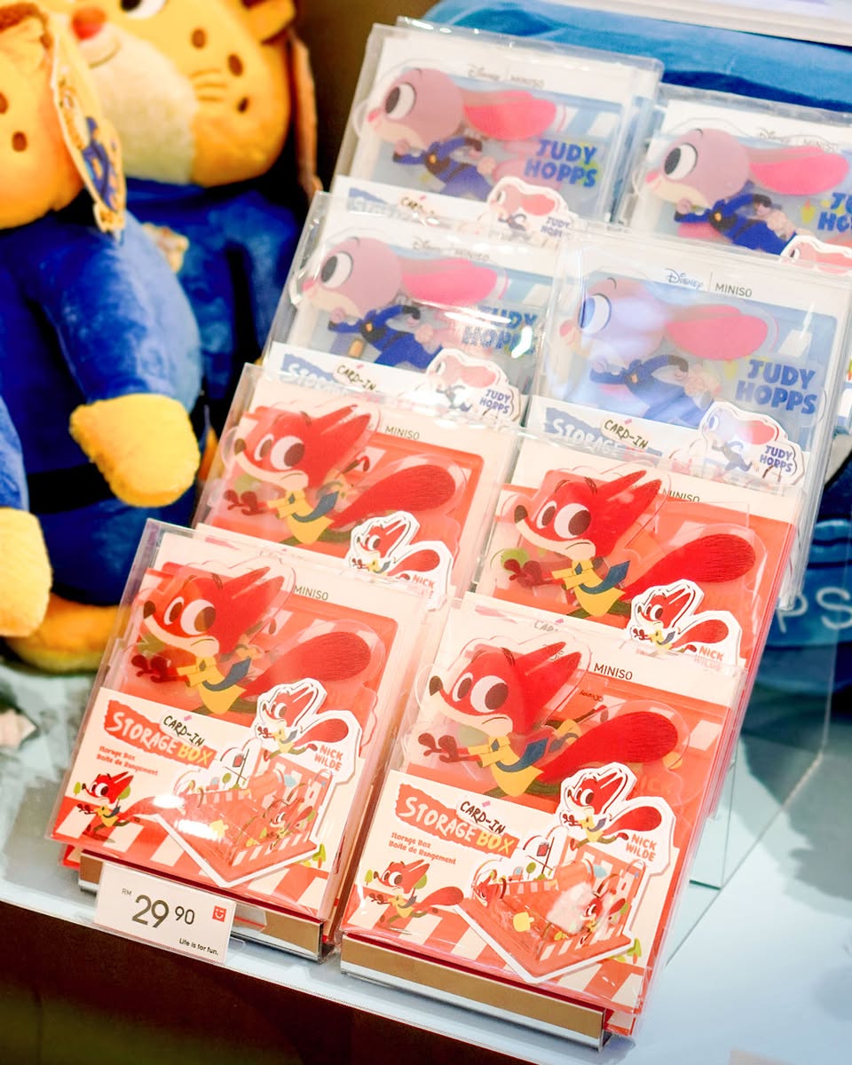 MINISO branded festive decorations at the pop-up