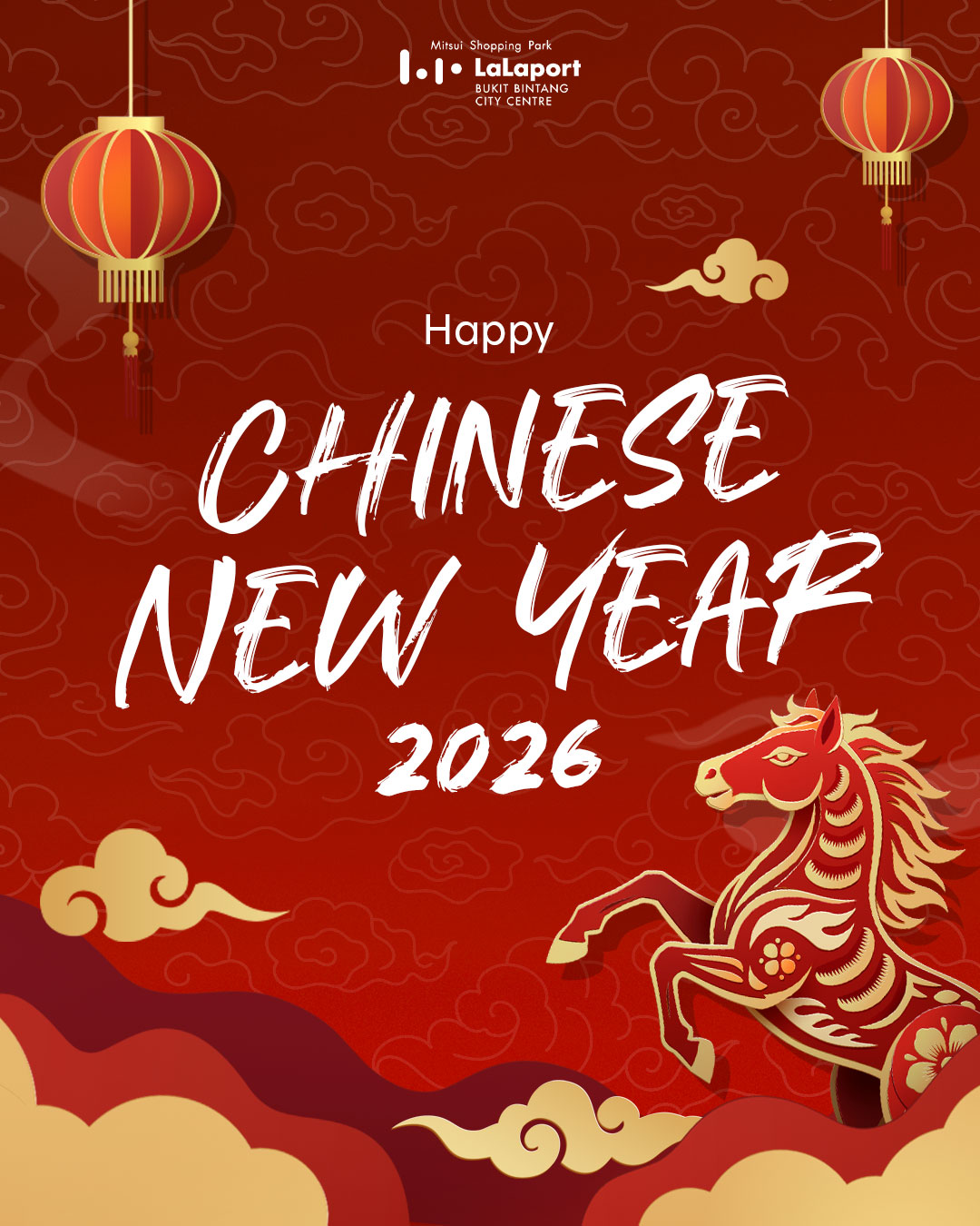 Vibrant Chinese New Year festive decorations in full bloom