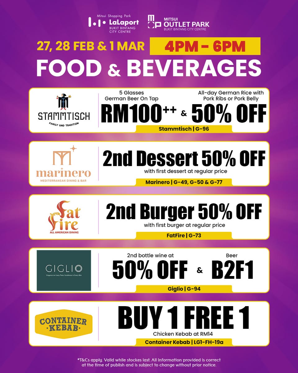 Graphic detailing the specific dates and times for the flash deals