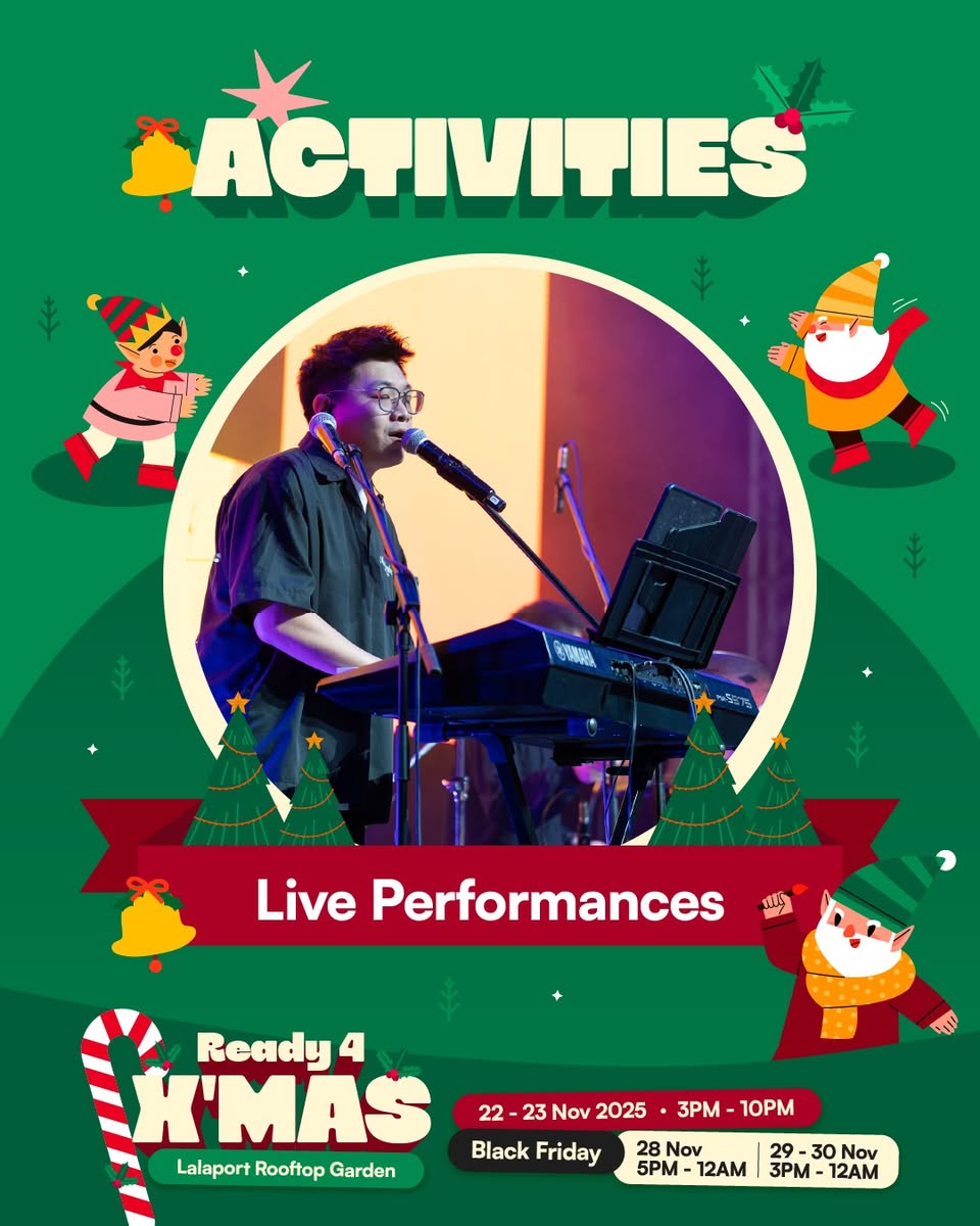 A beautifully illuminated Christmas Tree Garden under the night sky