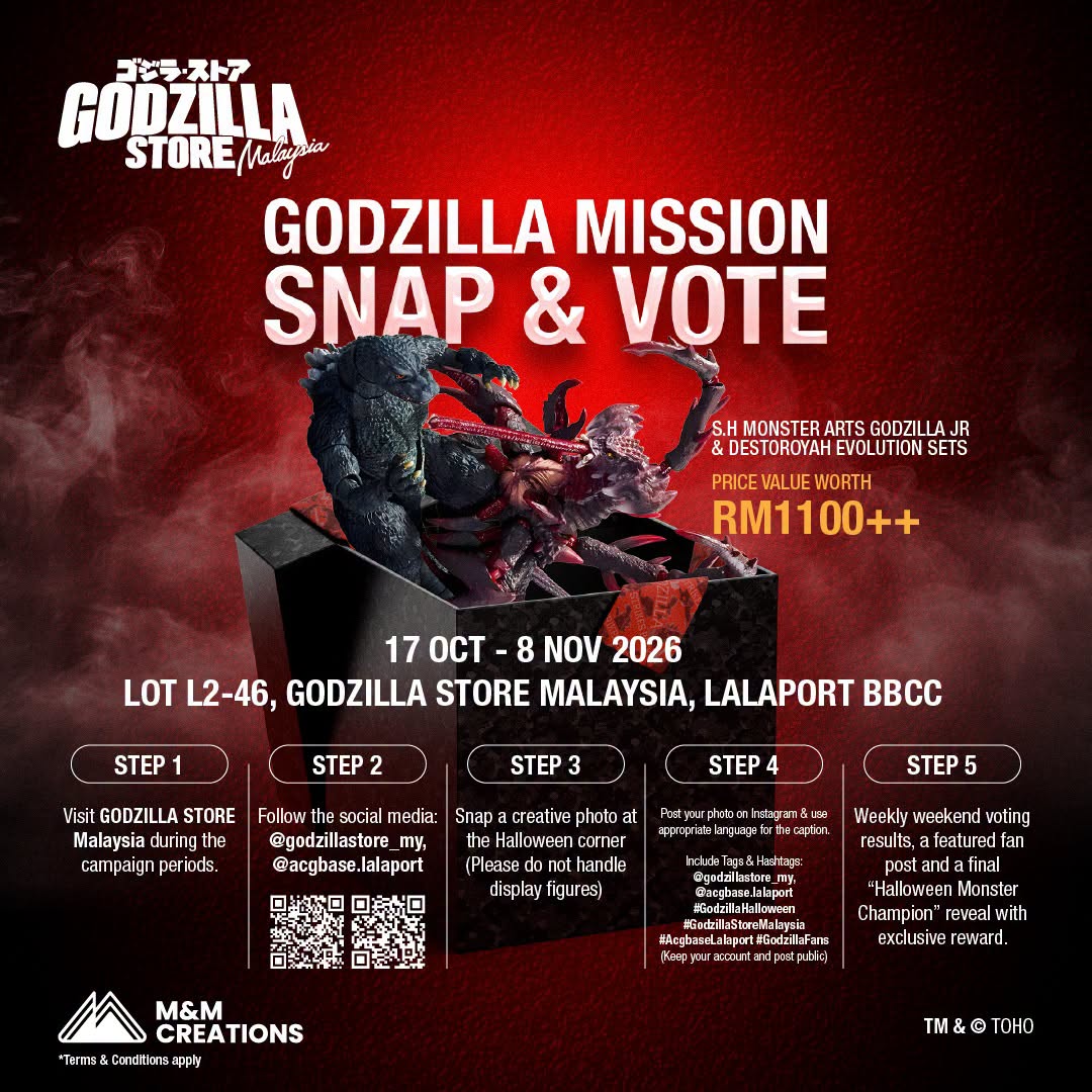 Godzilla Store Malaysia Halloween display corner at LaLaport BBCC