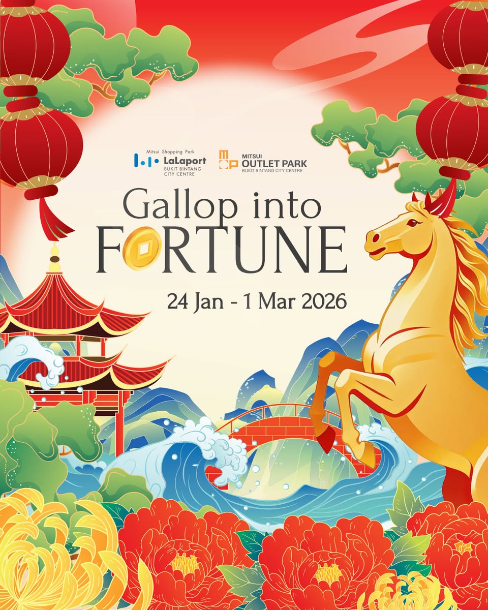 Prosperity-themed displays and festive shopping rewards