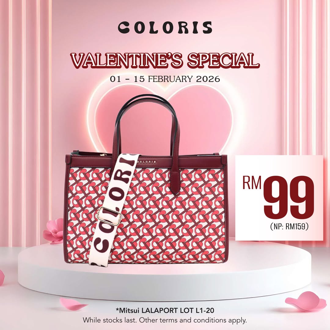 A stylish Coloris bag perfect for Valentine's Day gifting