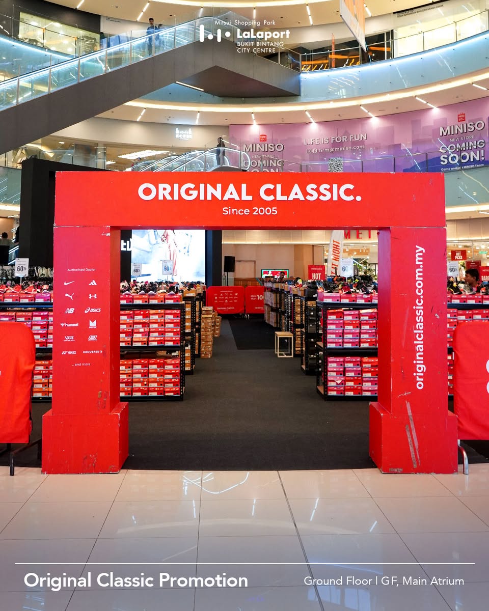 Sportswear items on display at Original Classic sale