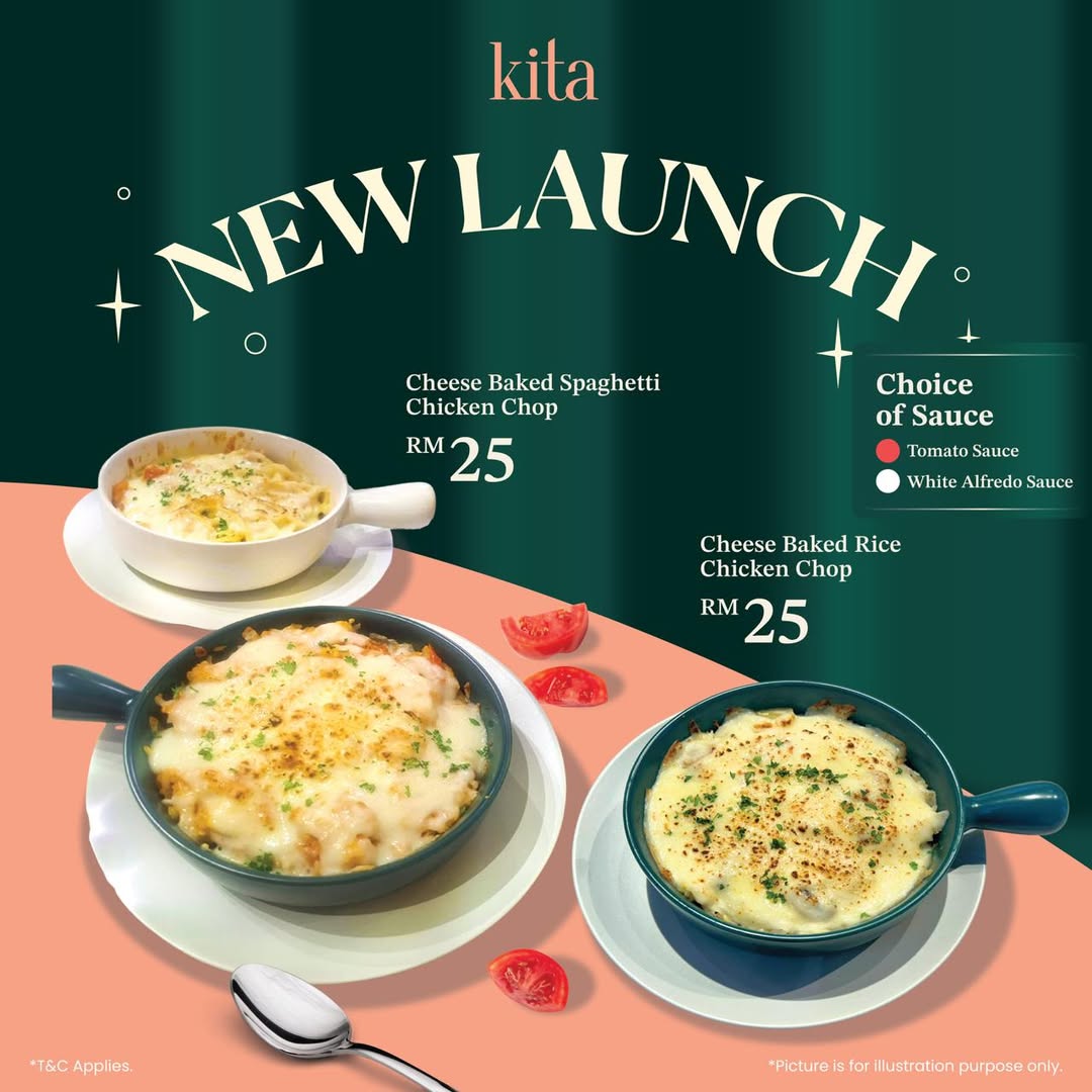 A beautifully baked dish from Kita's new Cheese Baked Series, featuring melted cheese and a rich sauce.
