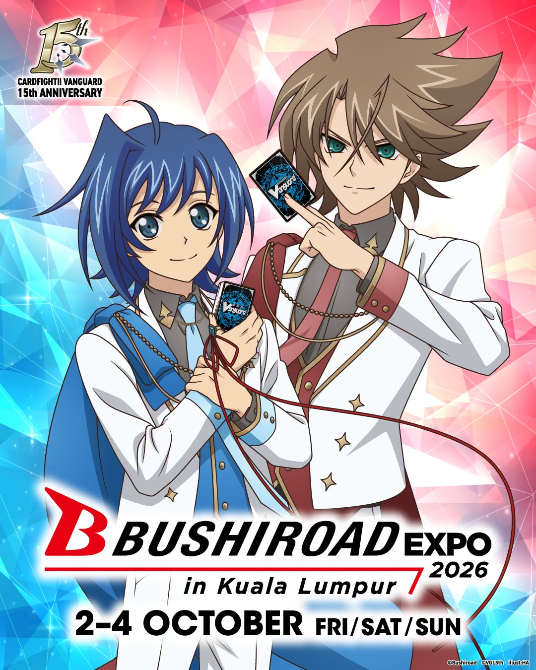 Bushiroad Expo 2026 Kuala Lumpur poster featuring Cardfight!! Vanguard characters