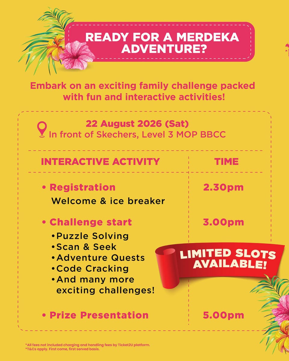 Merdeka Adventure challenge activities and schedule